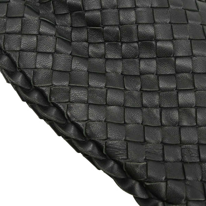 Bottega Veneta Black Intrecciato Hobo Handbag