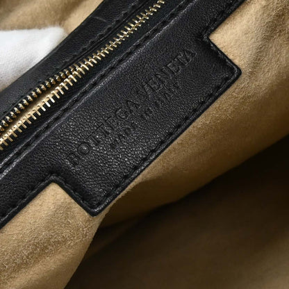 Bottega Veneta Black Intrecciato Hobo Handbag