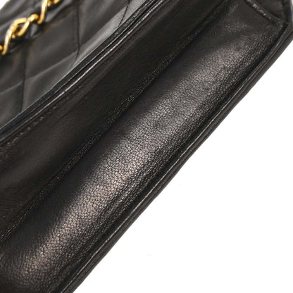 Chanel 1989-1991 Black Lambskin Shoulder Bag