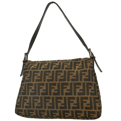 Fendi Brown Canvas Zucca Mamma Baguette Handbag
