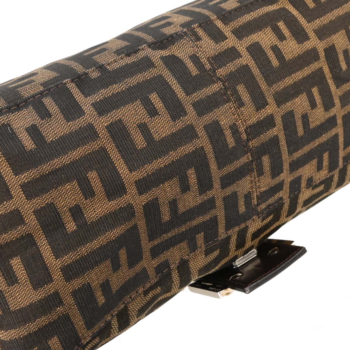Fendi Brown Canvas Zucca Mamma Baguette Handbag