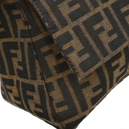 Fendi Brown Canvas Zucca Mamma Baguette Handbag