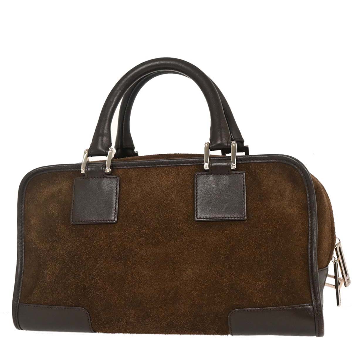 Loewe Brown Suede Leather Amazona 28 Handbag