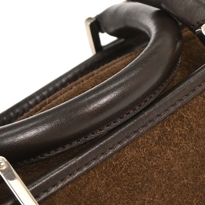 Loewe Brown Suede Leather Amazona 28 Handbag