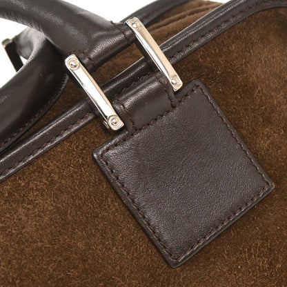 Loewe Brown Suede Leather Amazona 28 Handbag