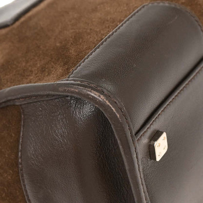 Loewe Brown Suede Leather Amazona 28 Handbag