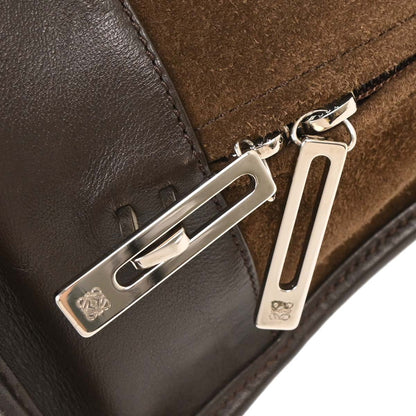 Loewe Brown Suede Leather Amazona 28 Handbag