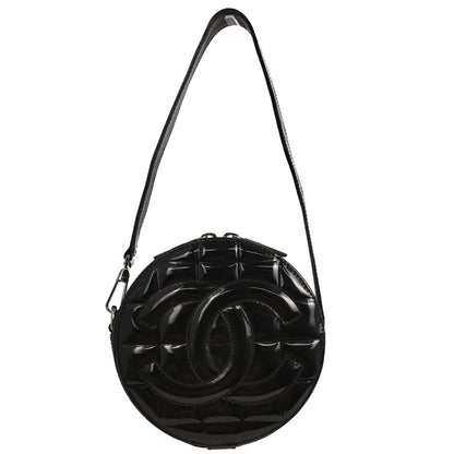 Chanel 2003-2004 Black Patent Leather Handbag