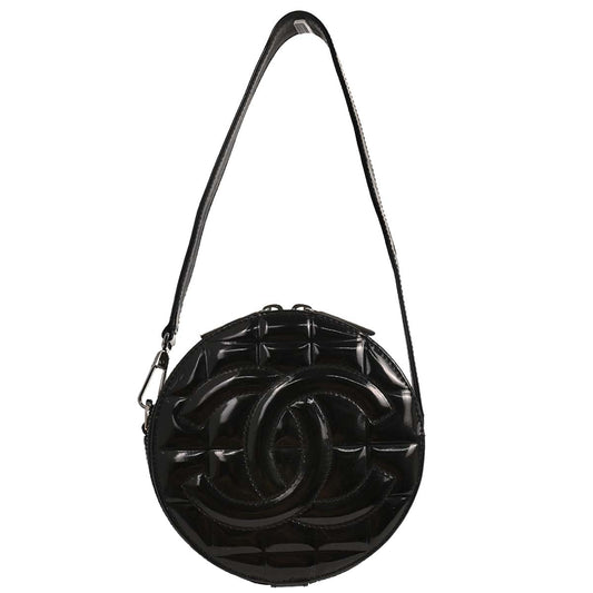 Chanel 2003-2004 Black Patent Leather Handbag