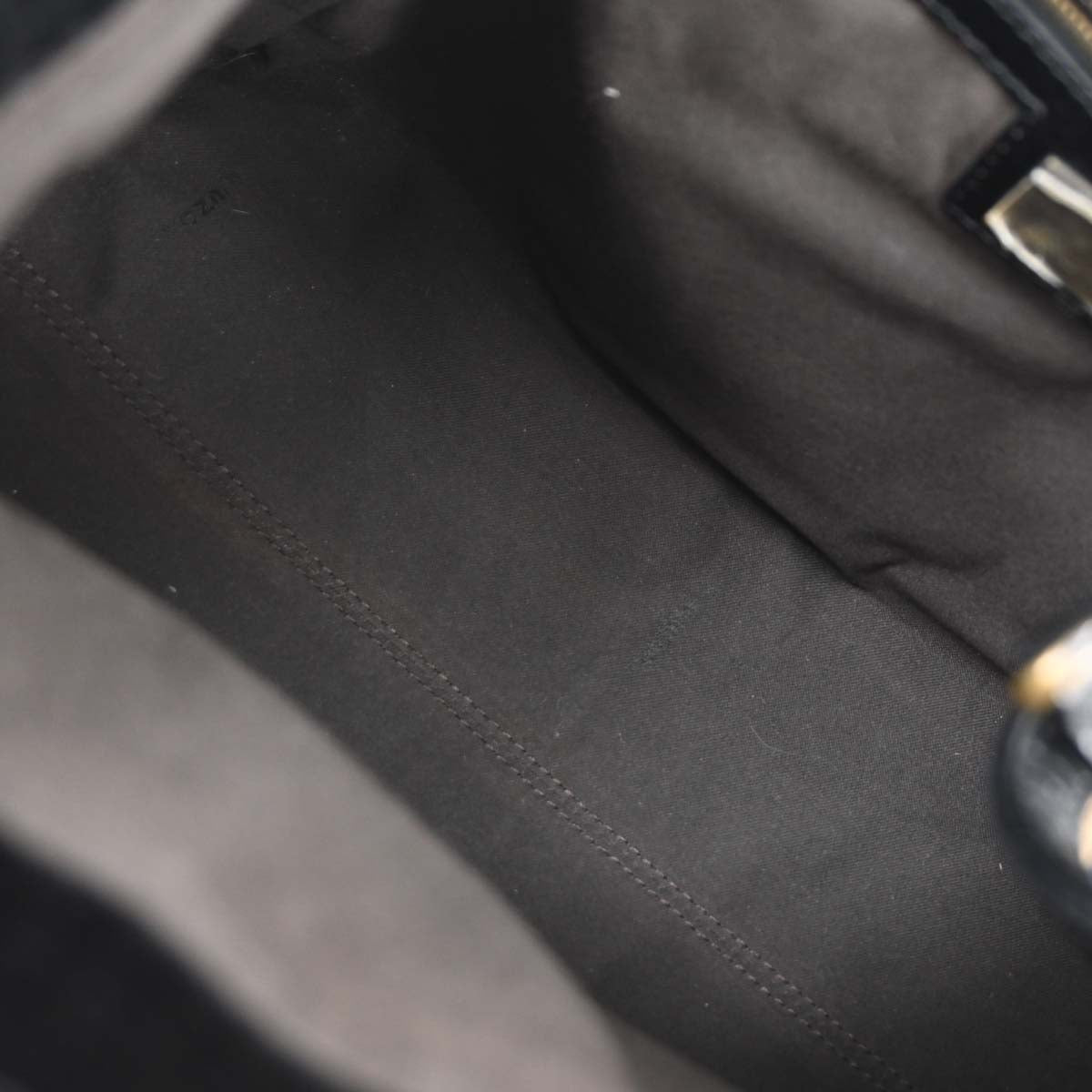 Fendi 2006 Black Beige Cotton Jacquard Du Jour Tote Bag