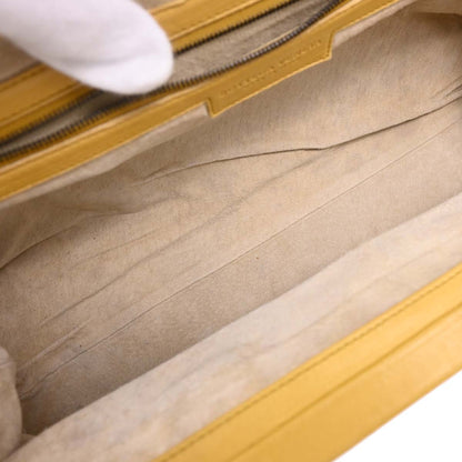 Bottega Veneta Yellow Lambskin Intrecciato Handbag