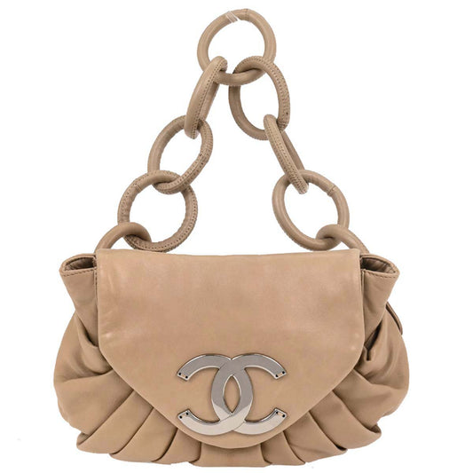 Chanel 2004-2005 Beige Lambskin Handbag