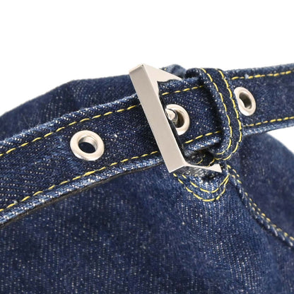 Fendi 2009 Blue Denim Mamma Baguette Handbag