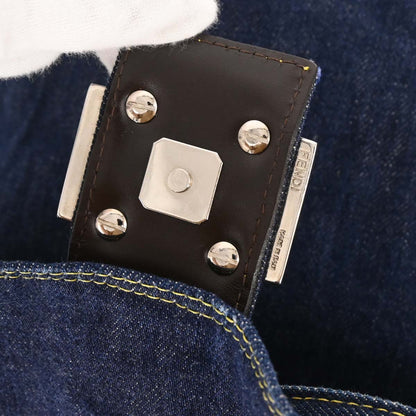 Fendi 2009 Blue Denim Mamma Baguette Handbag