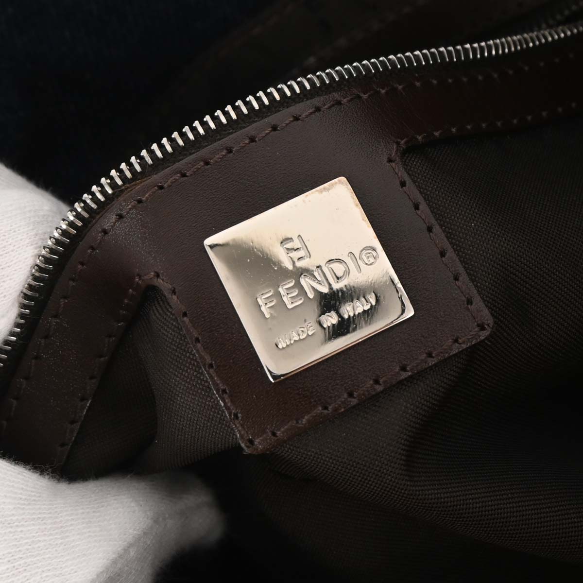 Fendi 2009 Blue Denim Mamma Baguette Handbag