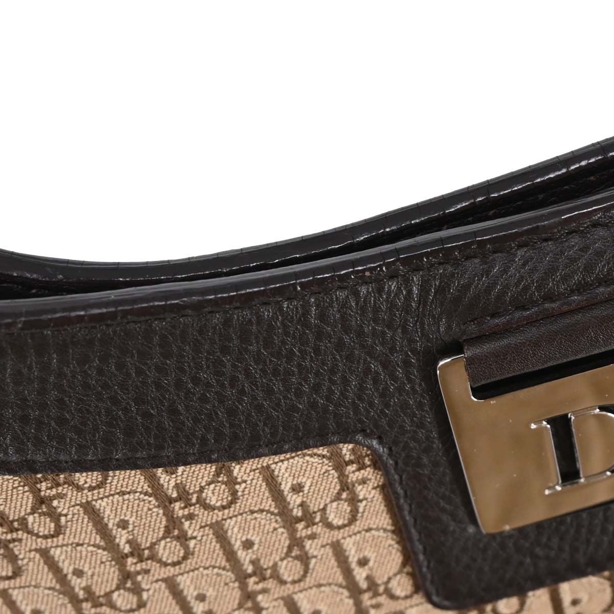 Christian Dior Brown Beige Street Chic Trotter Hobo Bag