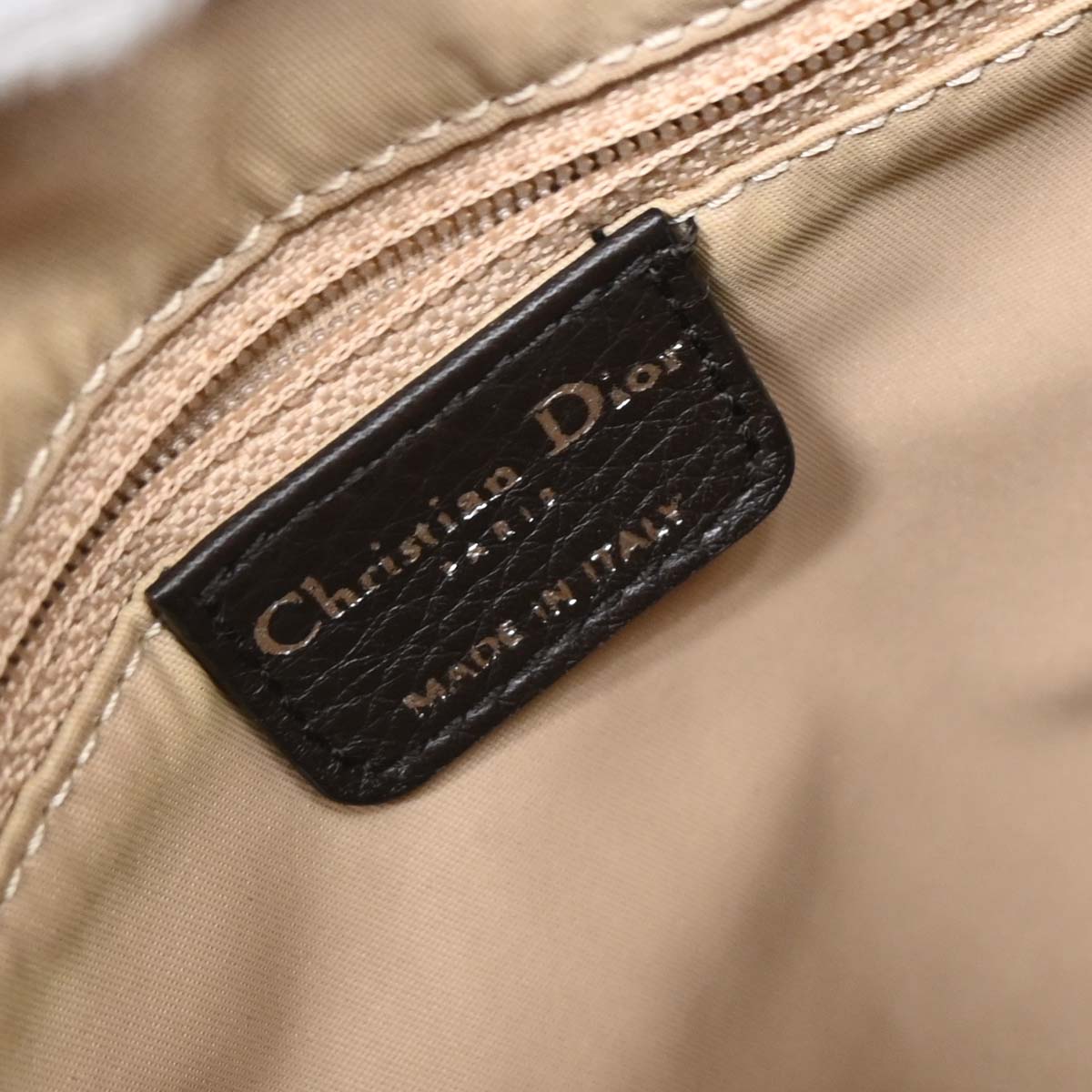 Christian Dior Brown Beige Street Chic Trotter Hobo Bag