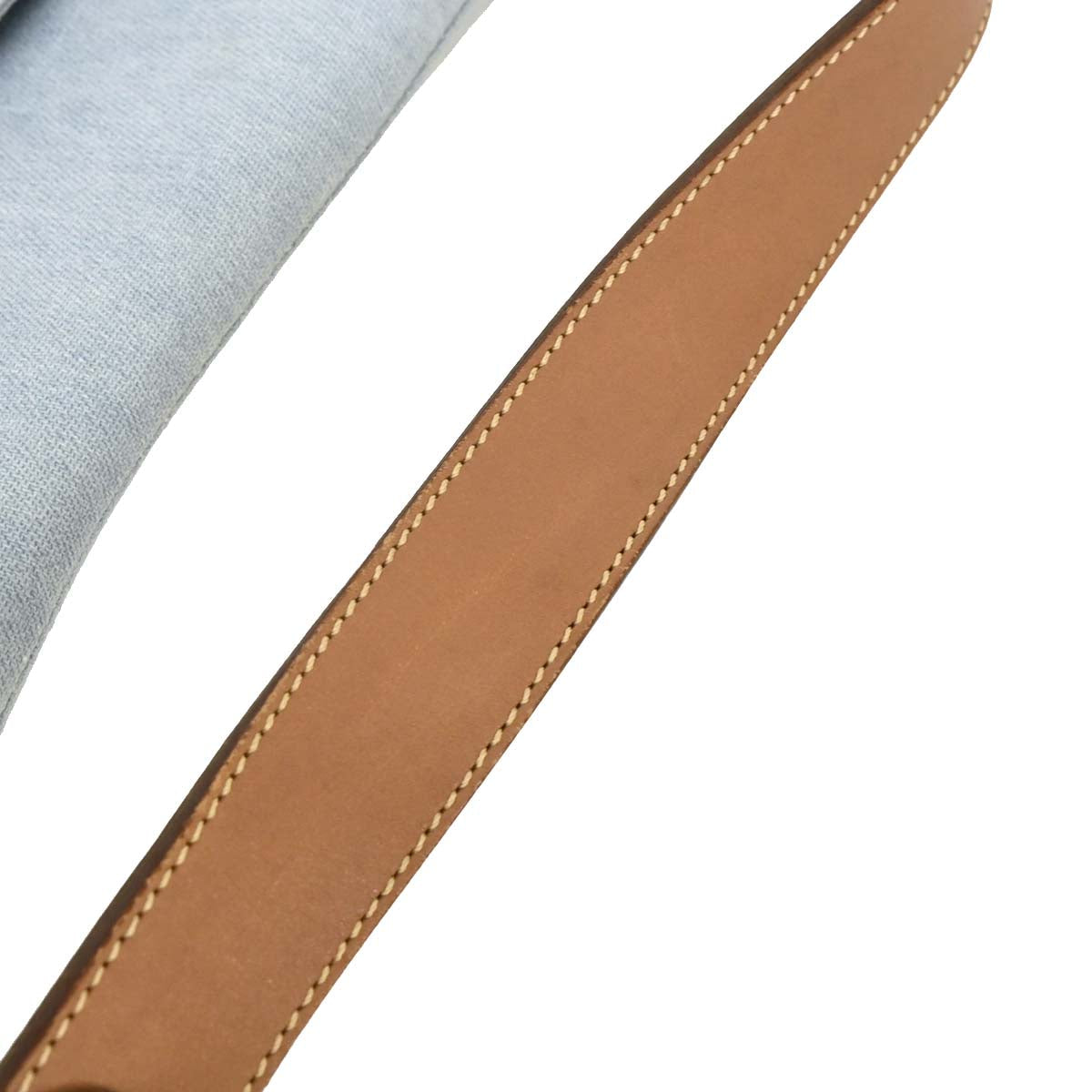 Christian Dior Light Blue Cotton Saddle Handbag