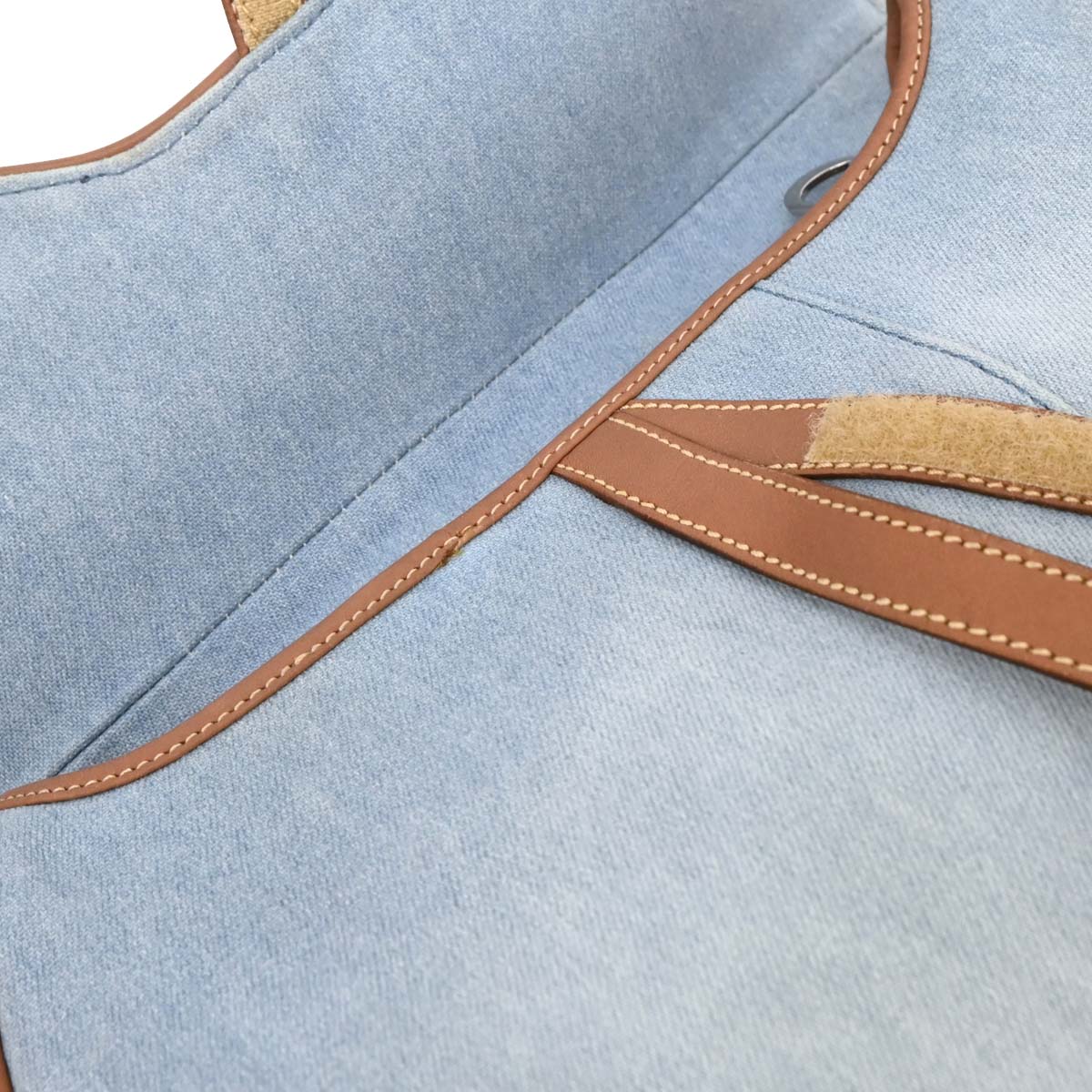 Christian Dior Light Blue Cotton Saddle Handbag