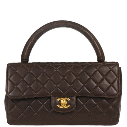 Chanel 1991-1994 Brown Lambskin Handbag