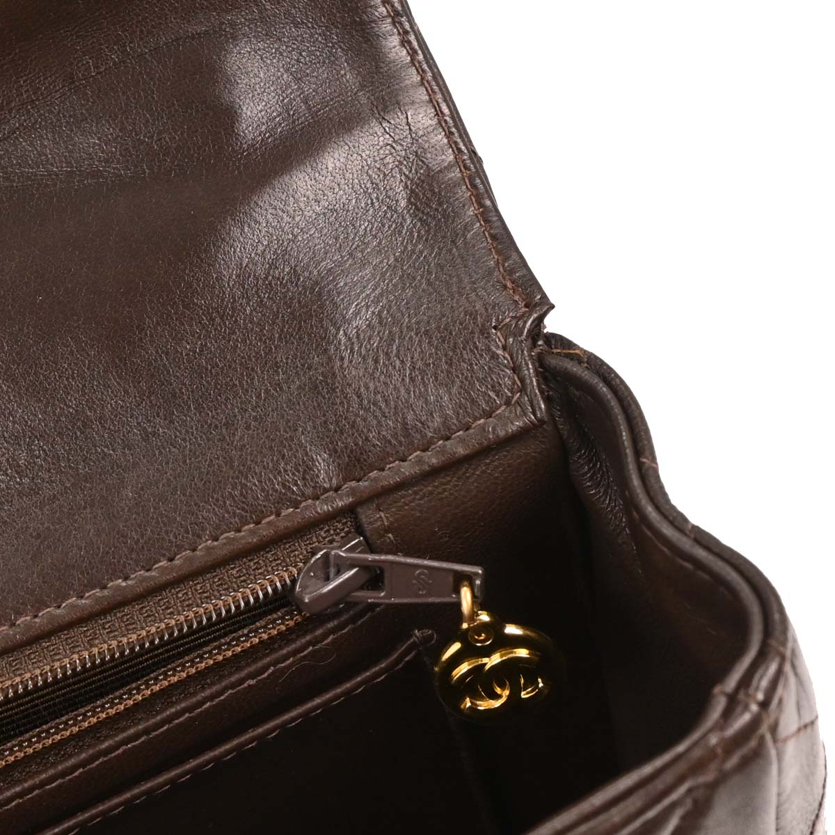 Chanel 1991-1994 Brown Lambskin Handbag