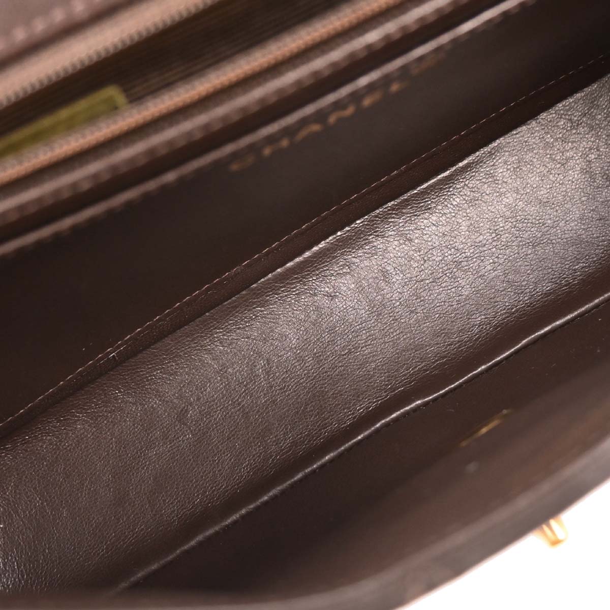 Chanel 1991-1994 Brown Lambskin Handbag