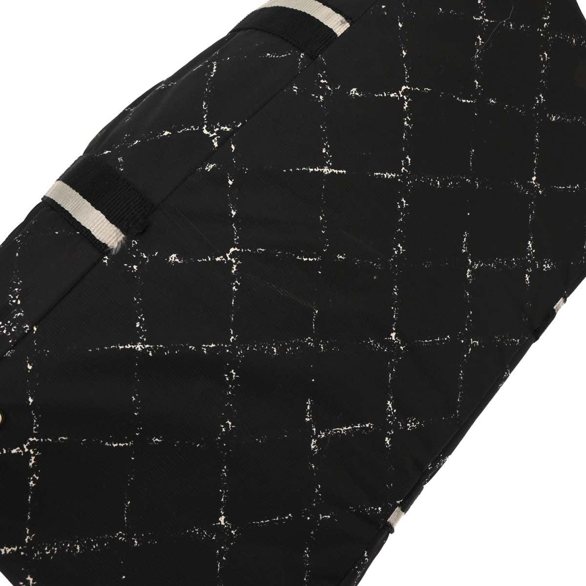 Chanel 1997-1999 Black Nylon Travel Line Duffle Handbag