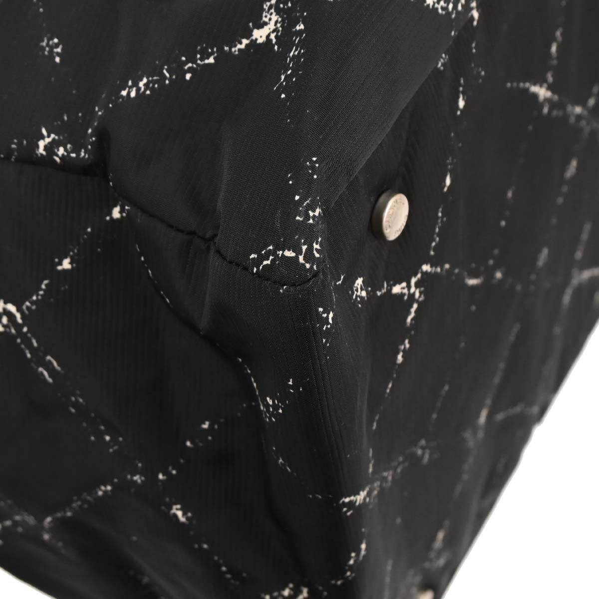 Chanel 1997-1999 Black Nylon Travel Line Duffle Handbag