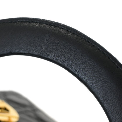 Christian Dior Black Lambskin Medium Lady Dior Cannage 2way Shoulder Handbag