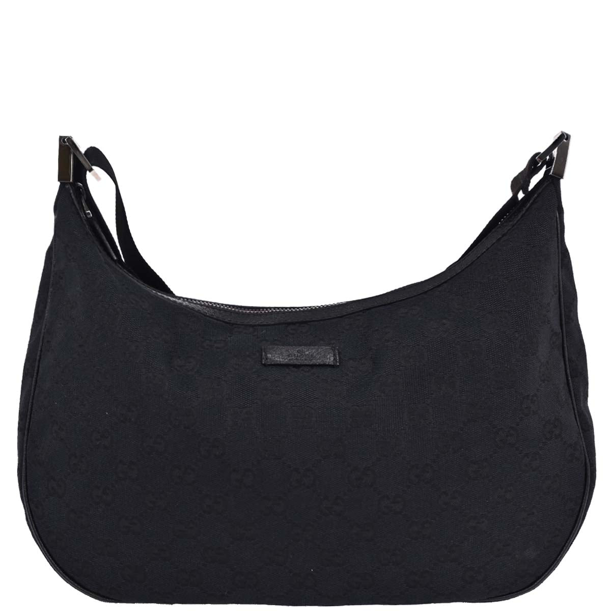 Gucci Black Canvas GG Shoulder Bag