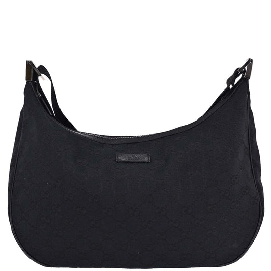 Gucci Black Canvas GG Shoulder Bag