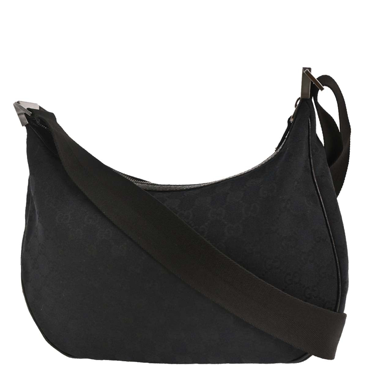 Gucci Black Canvas GG Shoulder Bag