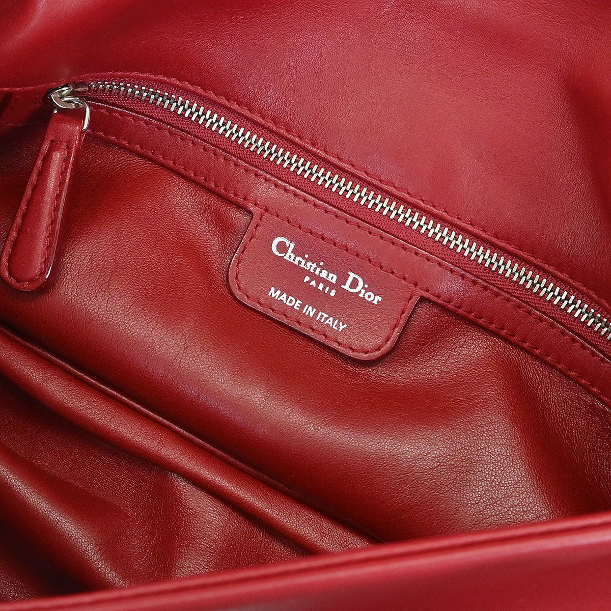 Christian Dior Red Demi Lune Handbag