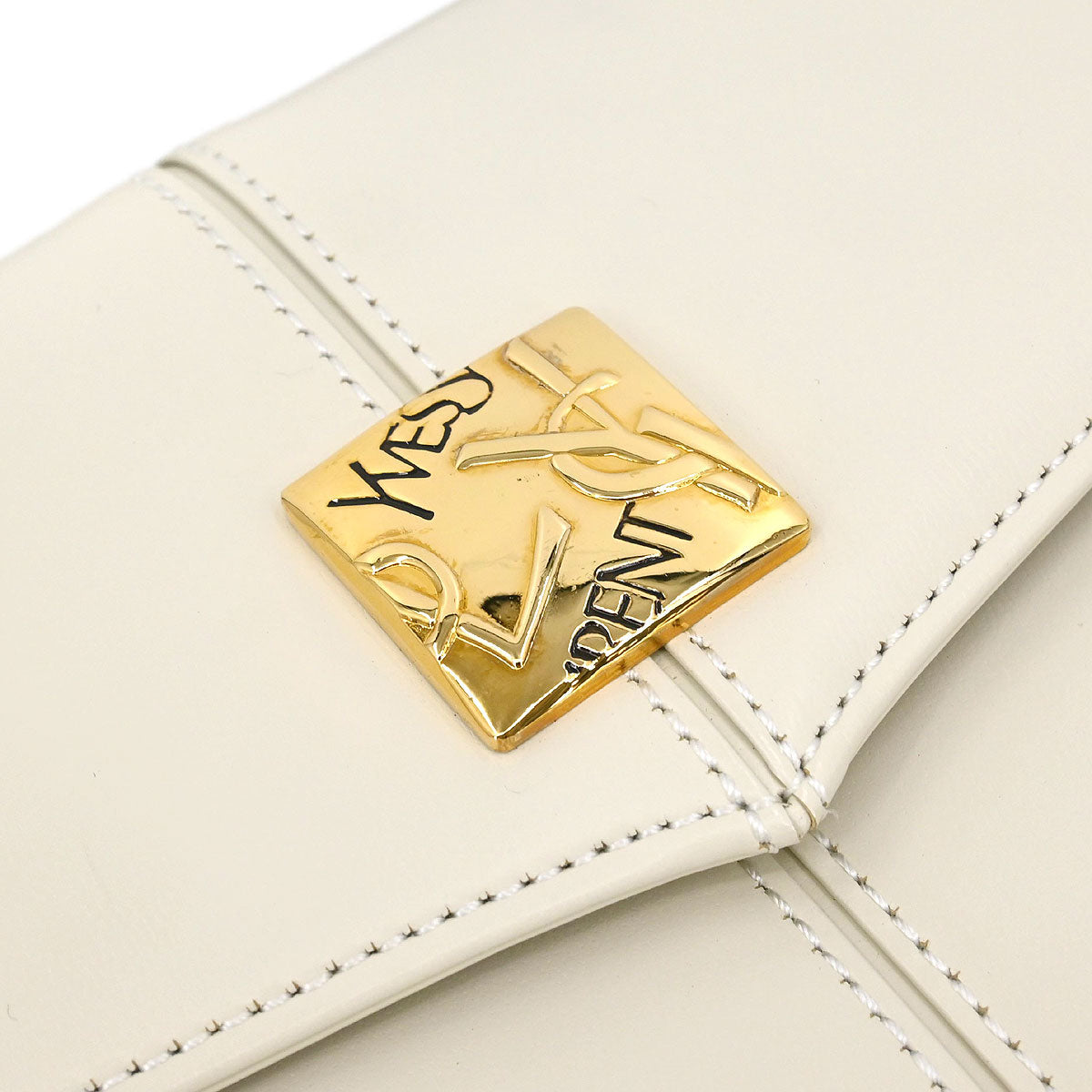 Yves Saint Laurent White 2way Shoulder Handbag