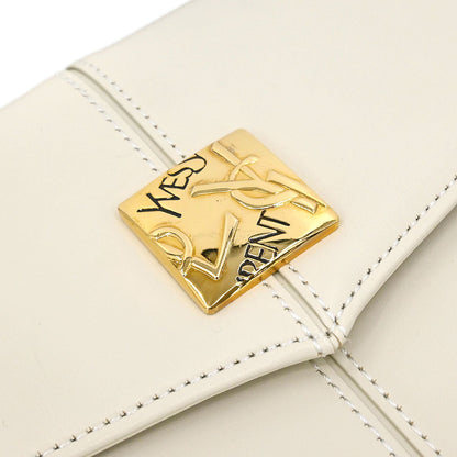 Yves Saint Laurent White 2way Shoulder Handbag