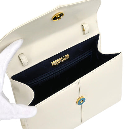 Yves Saint Laurent White 2way Shoulder Handbag