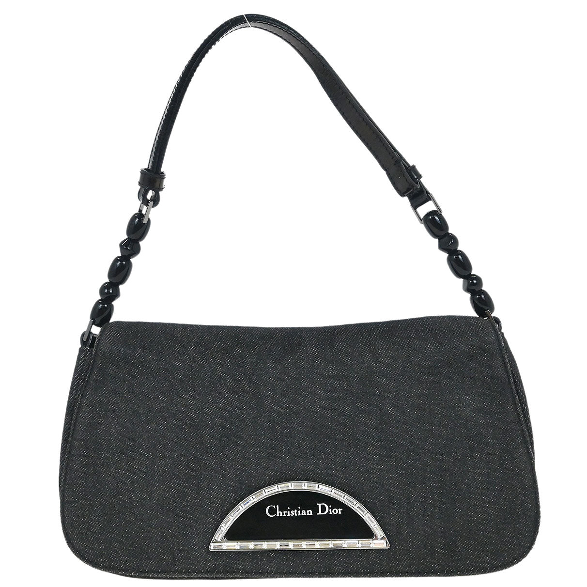 Christian Dior Black Denim Malice Handbag
