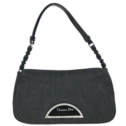 Christian Dior Black Denim Malice Handbag