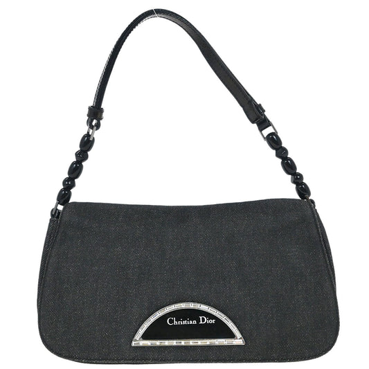 Christian Dior Black Denim Malice Handbag