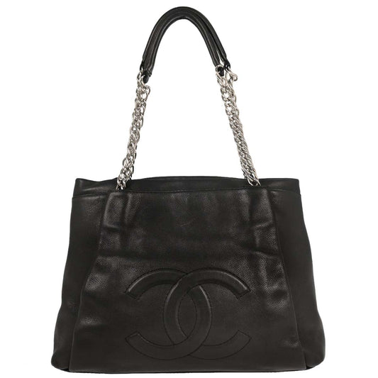Chanel 2008-2009 Black Caviar Tote Handbag
