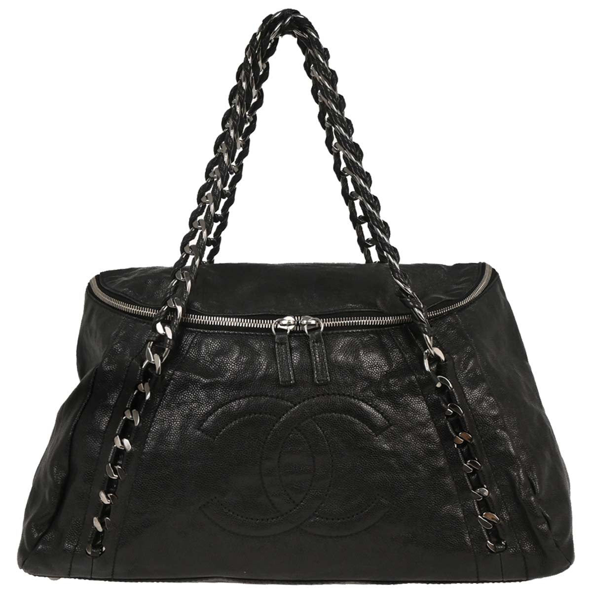 Chanel 2006-2008 Black Caviar Luxury Line Handbag