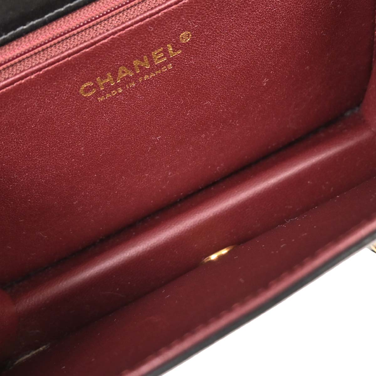 Chanel 2004-2005 Black Lambskin Turnlock Small Full Flap Shoulder Bag