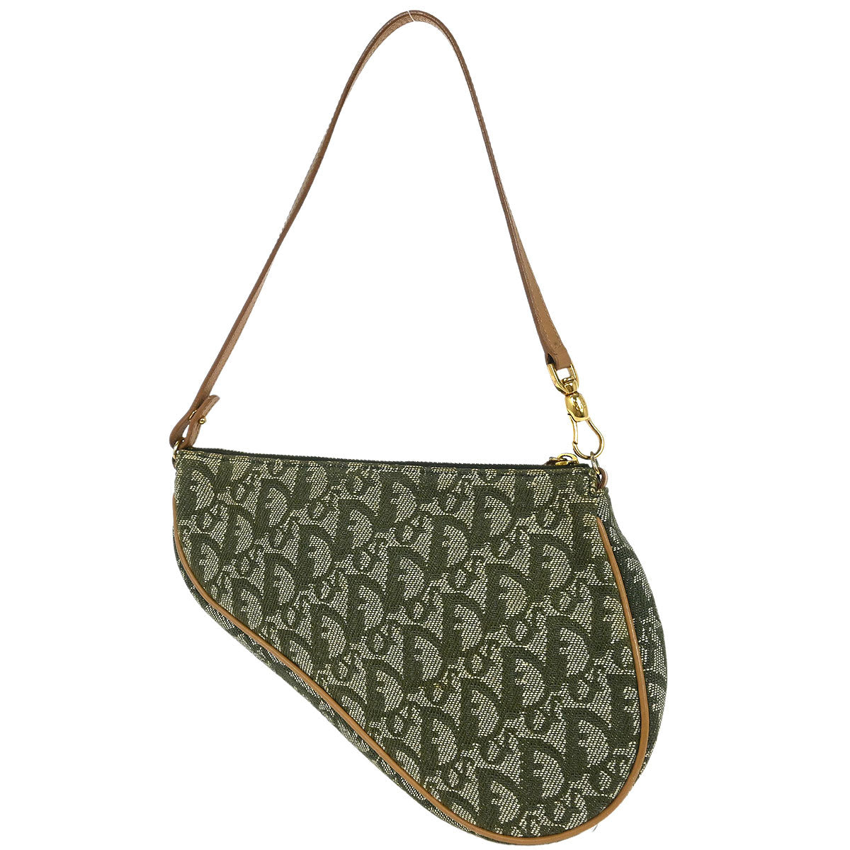 Christian Dior Green Trotter Saddle Handbag