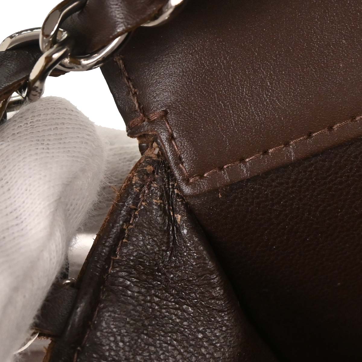 Chanel 2001-2003 Brown Calfskin Wild Stitch Choco Bar Waffle Shoulder Bag