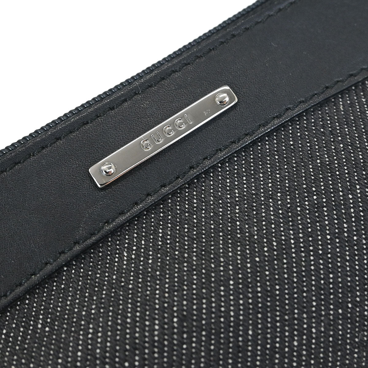 Gucci Black Sherry Accessory Pouch Handbag