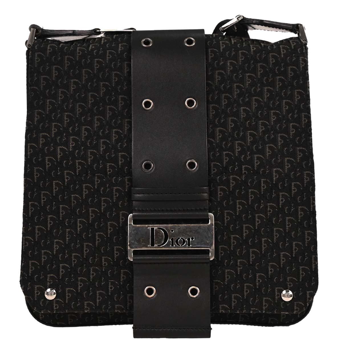 Christian Dior Black Trotter Street Chic Shoulder Bag