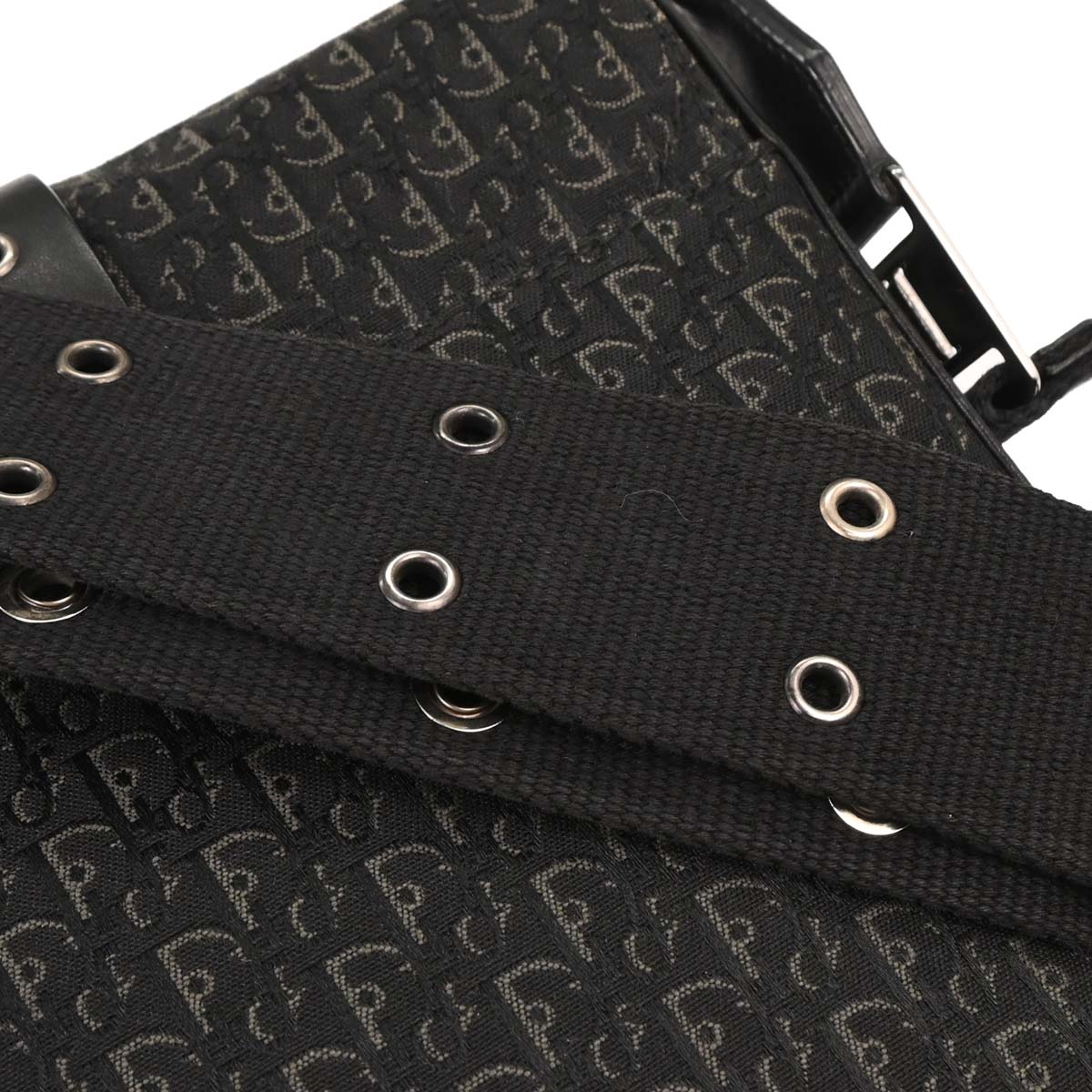 Christian Dior Black Trotter Street Chic Shoulder Bag