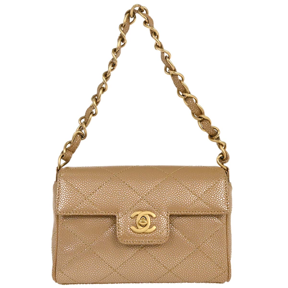 Chanel 2000-2001 Beige Caviar Handbag