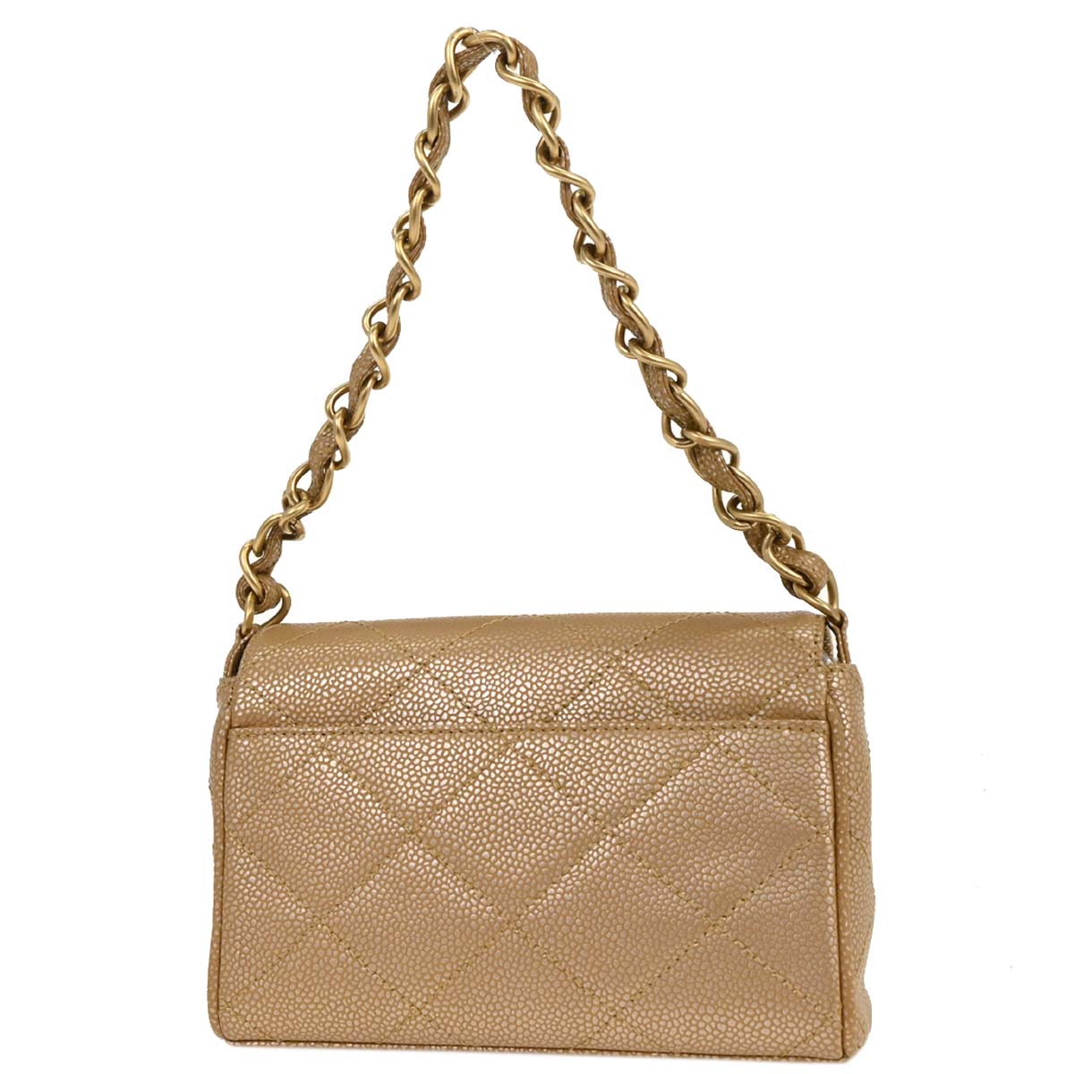 Chanel 2000-2001 Beige Caviar Handbag