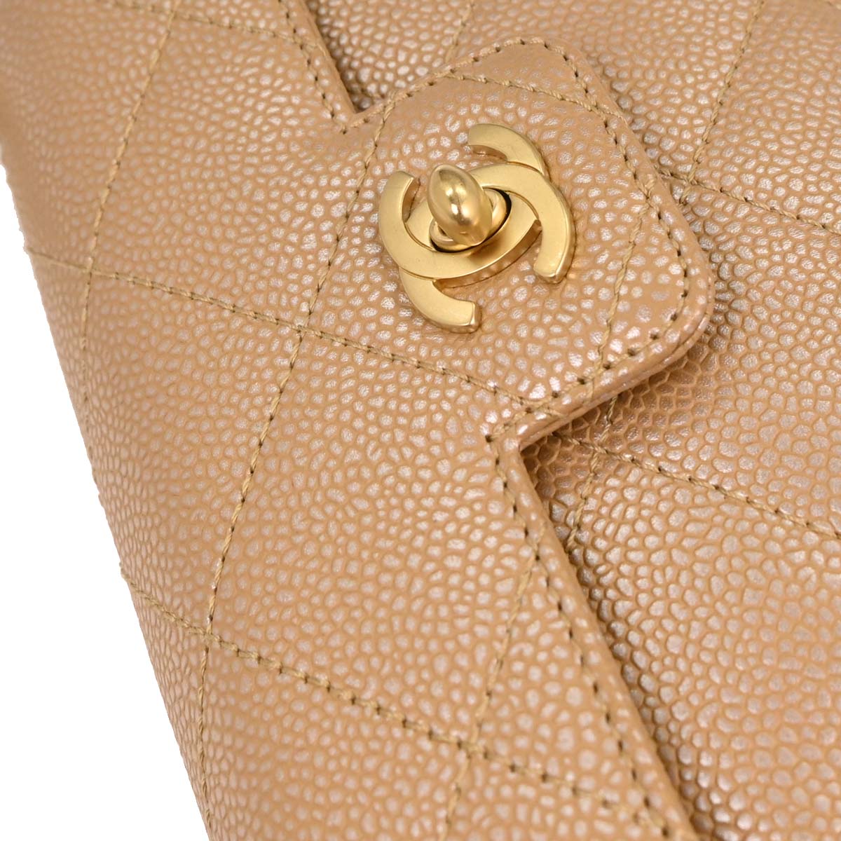 Chanel 2000-2001 Beige Caviar Handbag